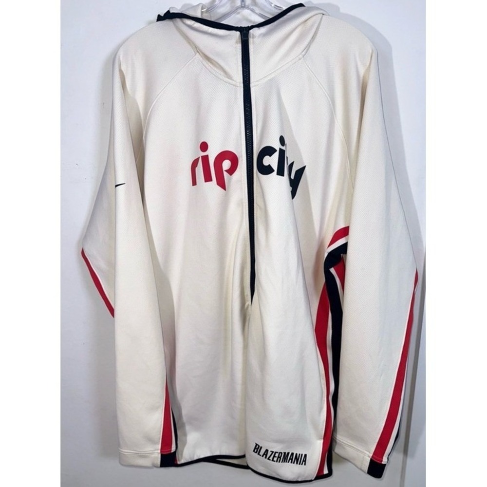 Portland Blazers Rip City Showtime Nike Hoodie Cream XXL NBA
